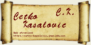 Ćetko Kasalović vizit kartica